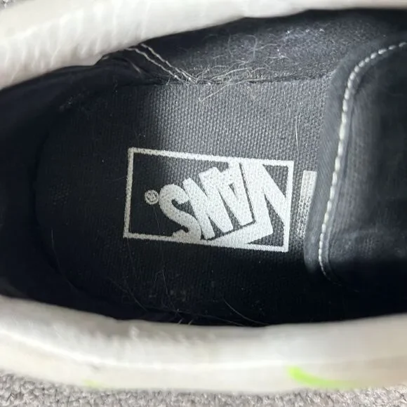 Vans Old Skool Flames Mens Size 9.5 Black White Green Athletic Skate Shoes Used - Picture 11 of 12